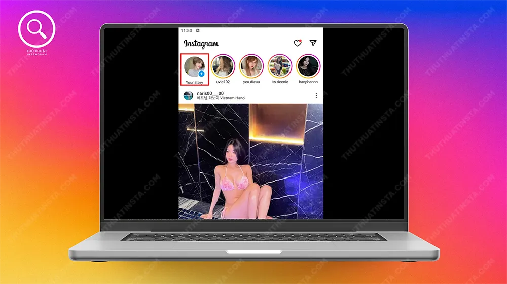 Bước 2: Nhấn chọn dấu cộng dưới avatar góc trái.