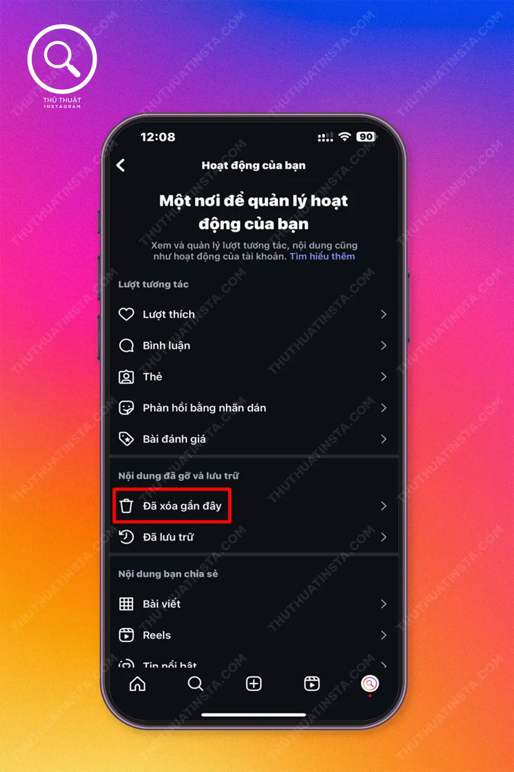 Bước 2: Chọn Đã xóa gần đây > Chọn các bức ảnh mà bạn muốn lấy lại.