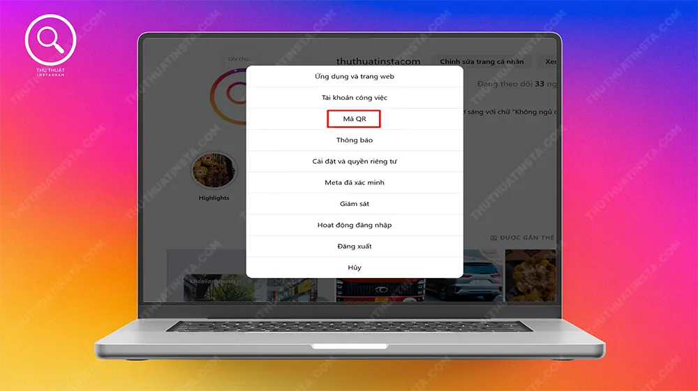 Bước 2: Chọn mã QR.