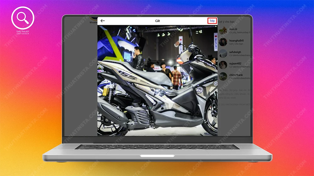 Bước 3: Nhấn tiếp.