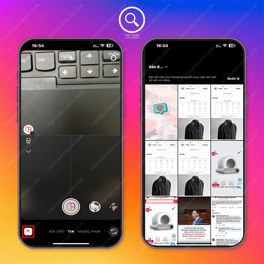 Nếu chọn ảnh từ thư viện, người dùng cứ tiếp tục chọn cho hết các Layout đã chọn trước đó.