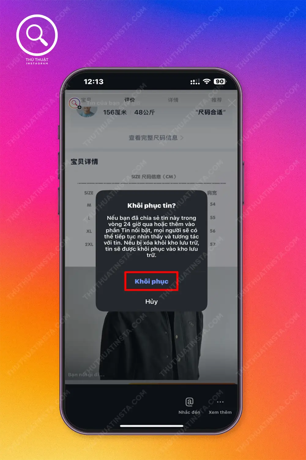 Bước 4: Nhấn Khôi phục > Khôi phục.