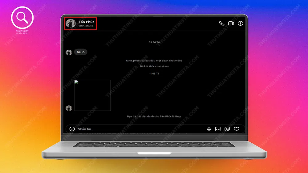 Bước 3:Chọn avatar của tài khoản mà bạn muốn lưu trữ tin nhắn.