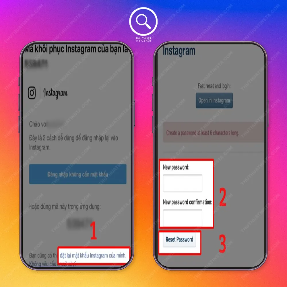 Bước 3: Để đặt lại mật khẩu, bạn mở email và nhấn chọn Đặt lại mật khẩu Instagram của mình.
