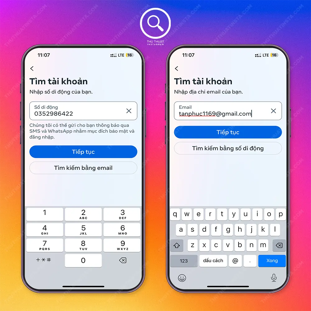 Bước 3: Bạn có thể chọn 1 trong 2 cách nhận mã SMS hoặc qua gmail đều được.