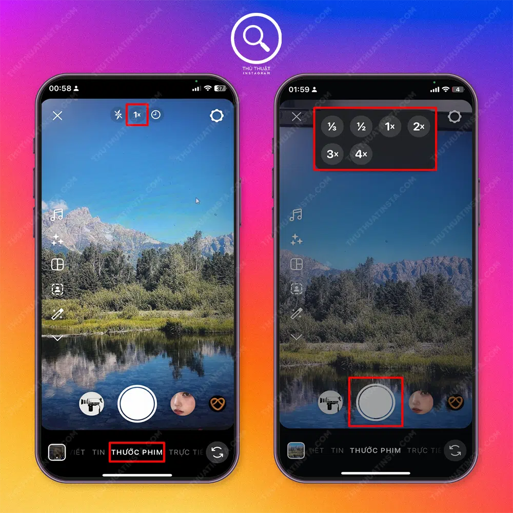Cách quay video tua nhanh trên Instagram
