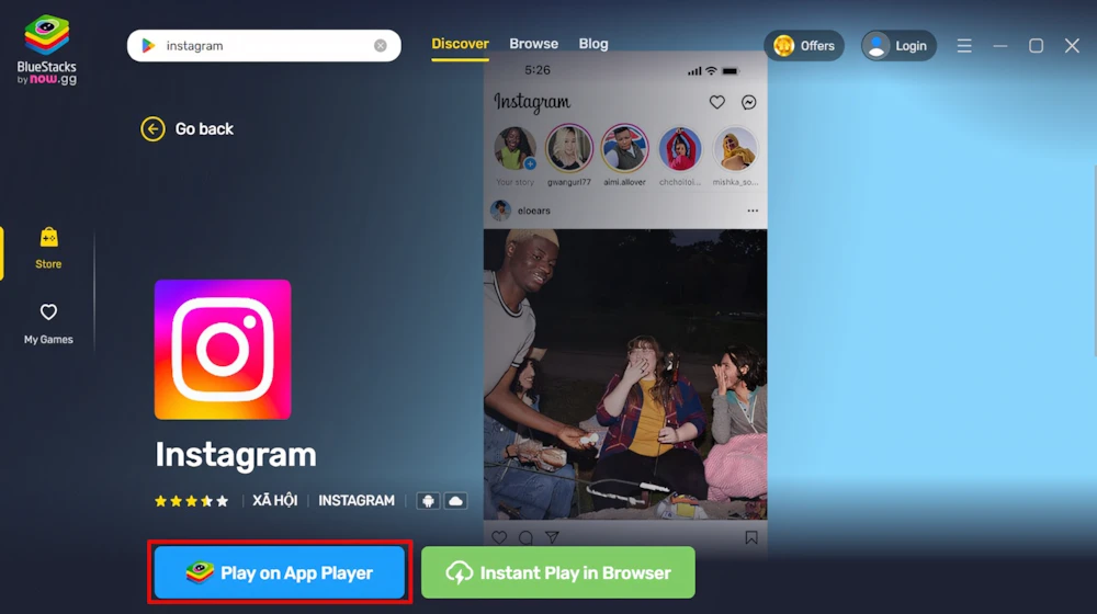Bước 4: Nhấn Play on App Player.