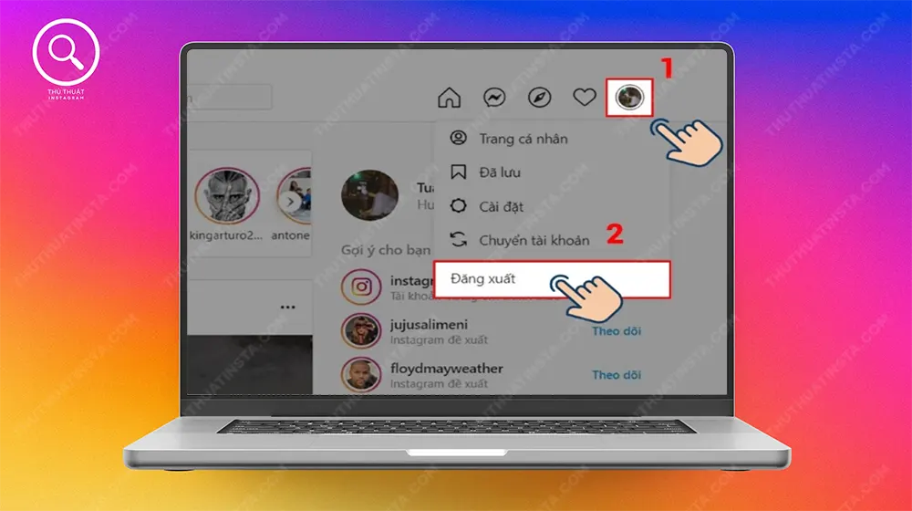 Đăng xuất và đăng nhập lại vào tài khoản Instagram
