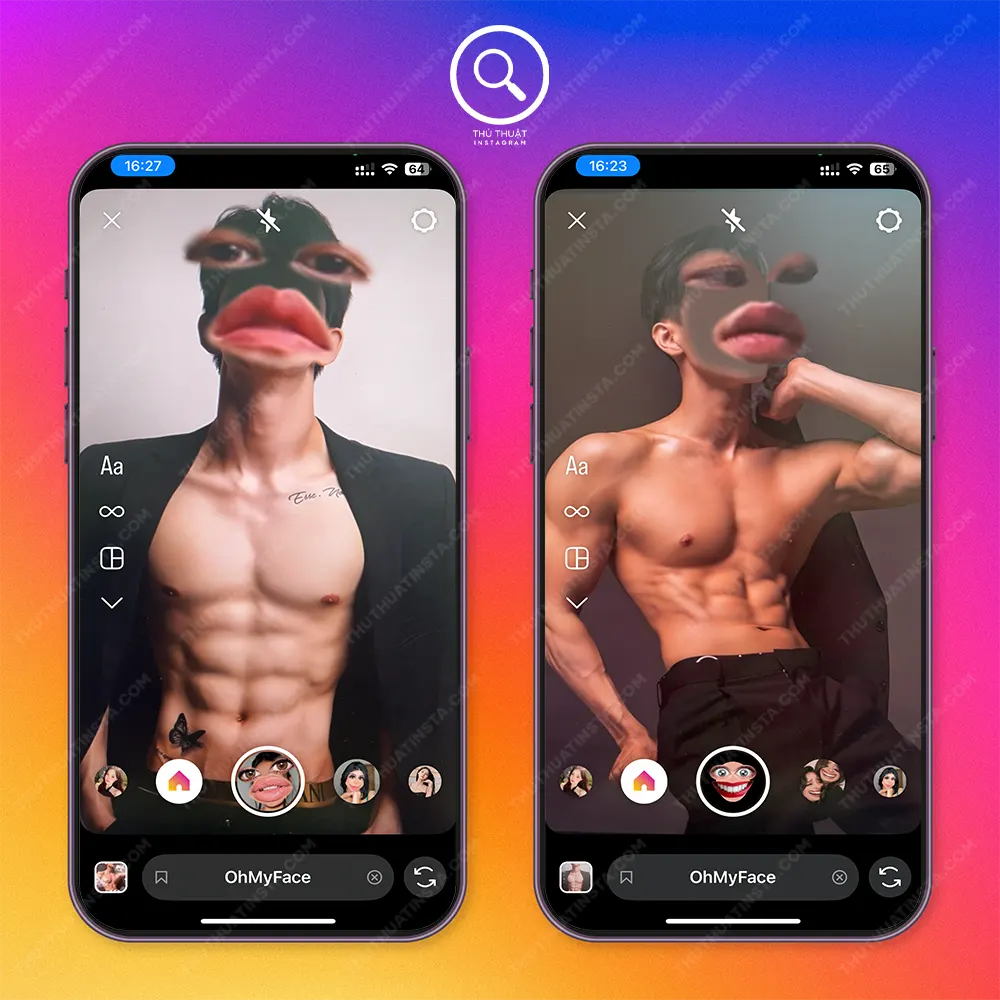 Filter instagram che mặt