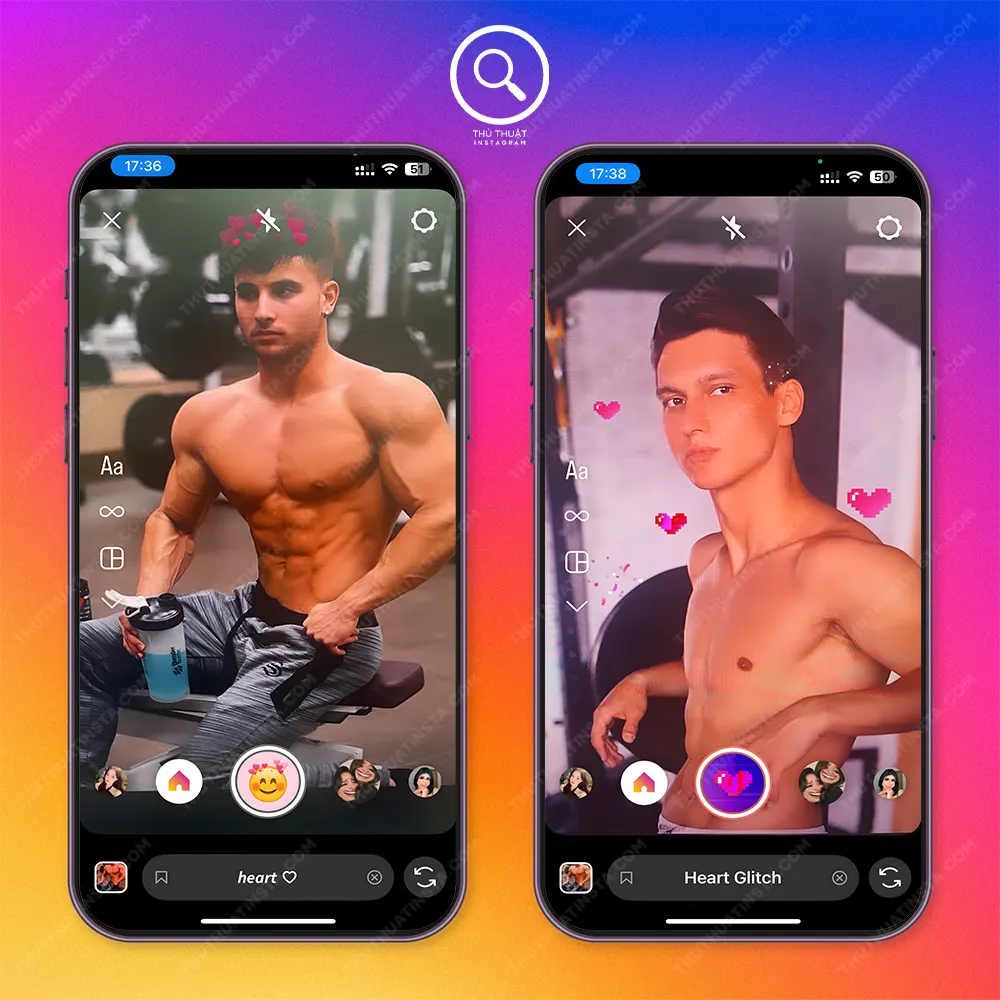 Filter instagram trái tim