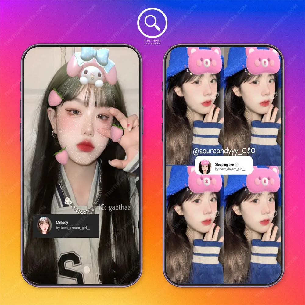 Filter Unicorn đẹp trên instagram có son