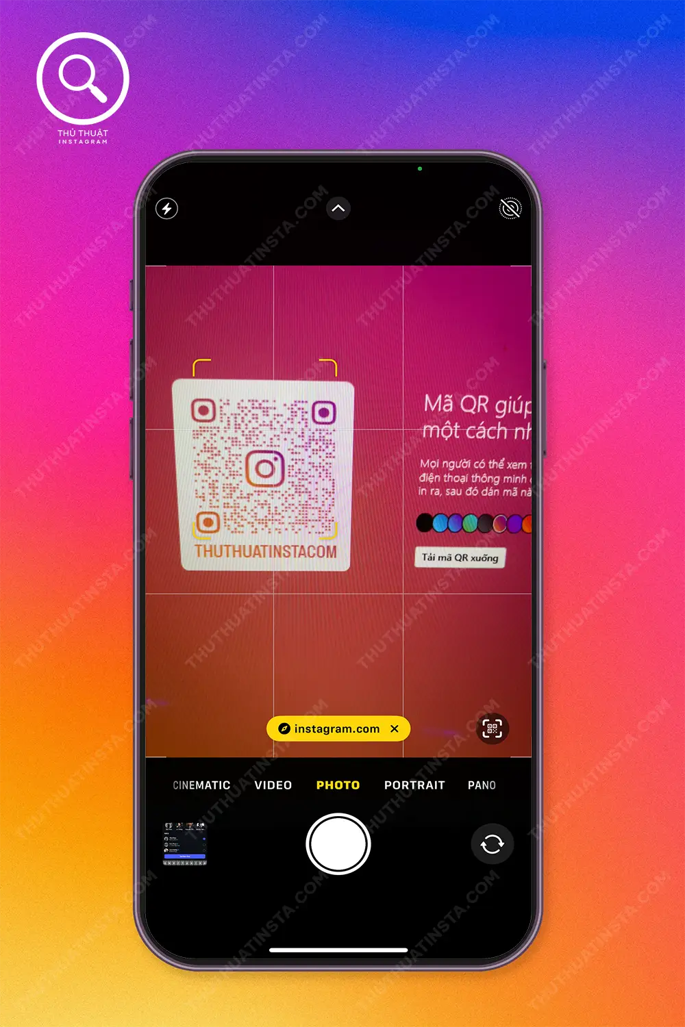 Quét QR trực tiếp bằng điện thoại của mình