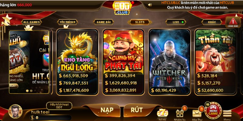 Những lựa chọn game slot Hitclub nổi bật được ưa chuộng hiện nay