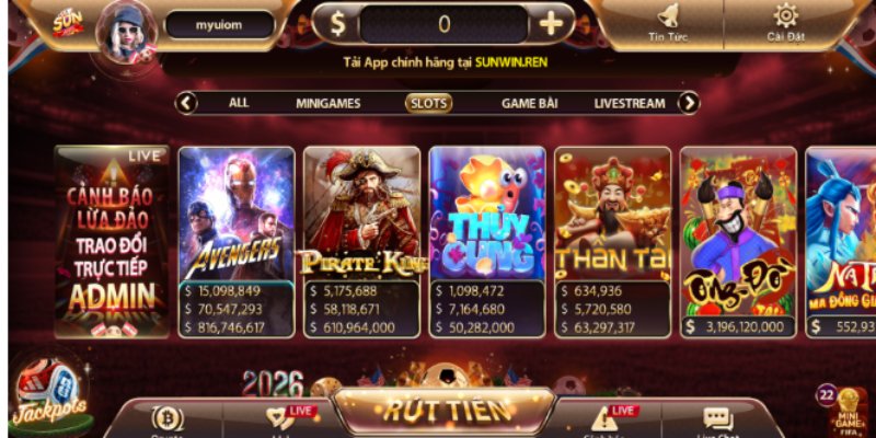 Game slot Sunwin với giao diện trực quan, dễ thao tác